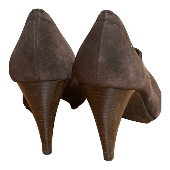 Coach Brown Suede "Adra" Heels - Picture 3 of 9